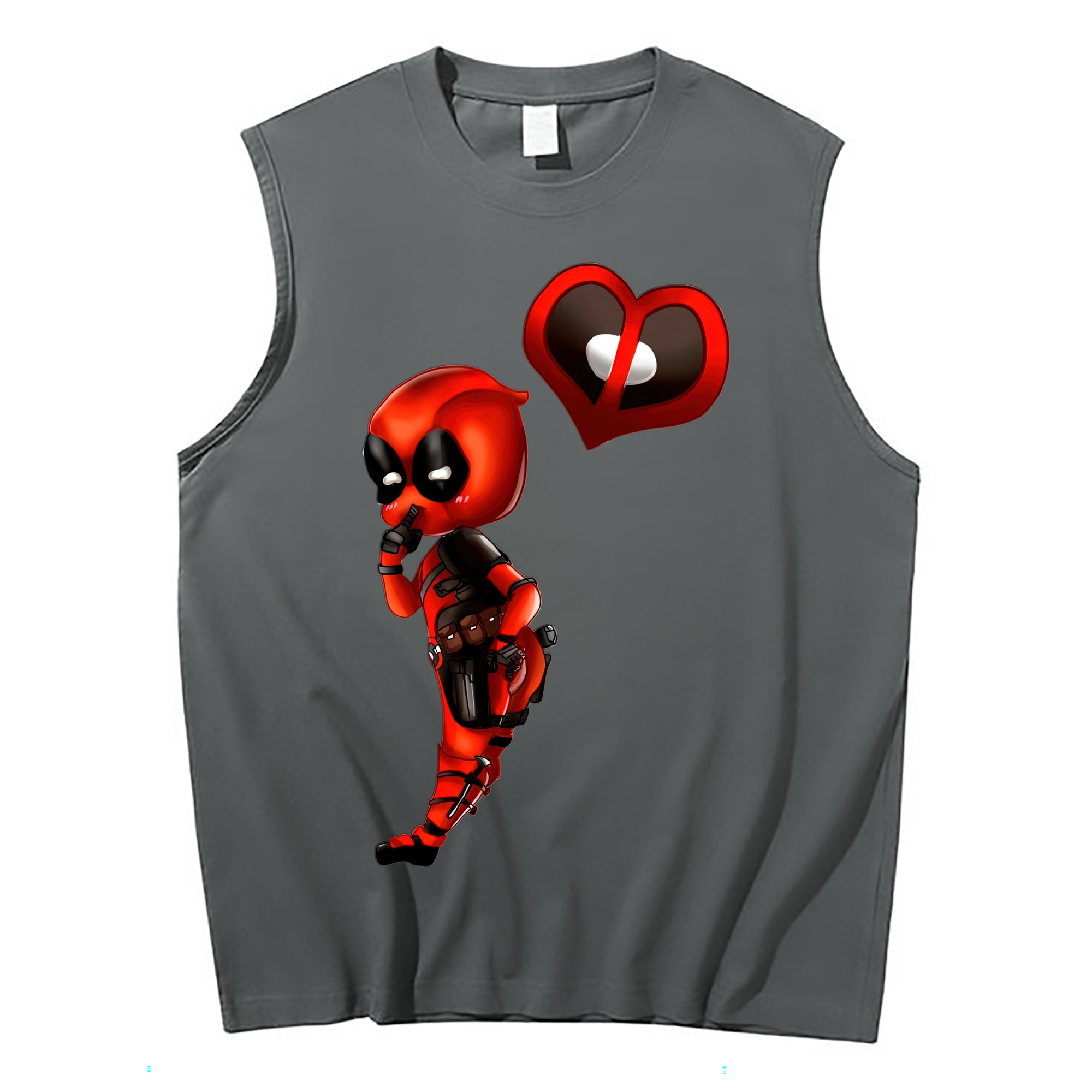 （画像用） Deadpool デッドプール コットン100％タンクトップ（フロントプリント）